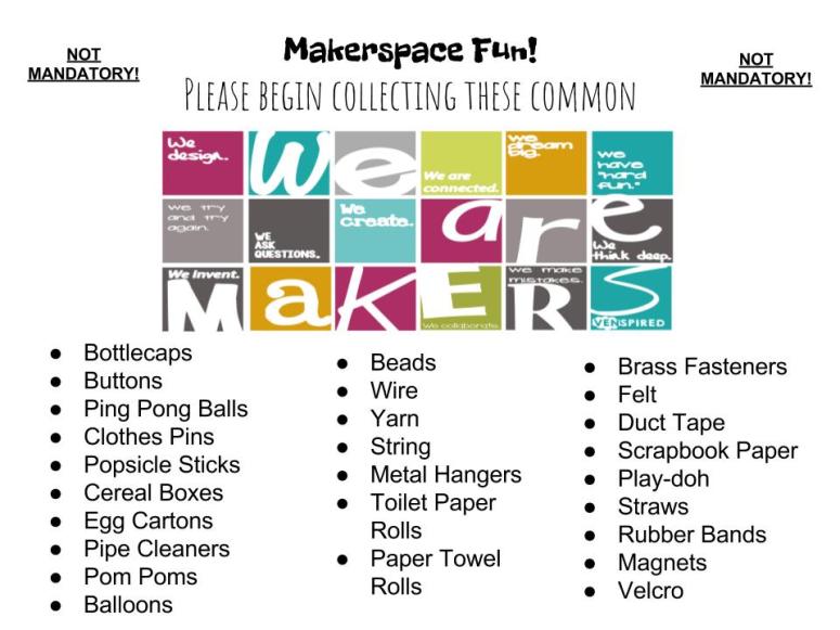 Makerspace Fun List